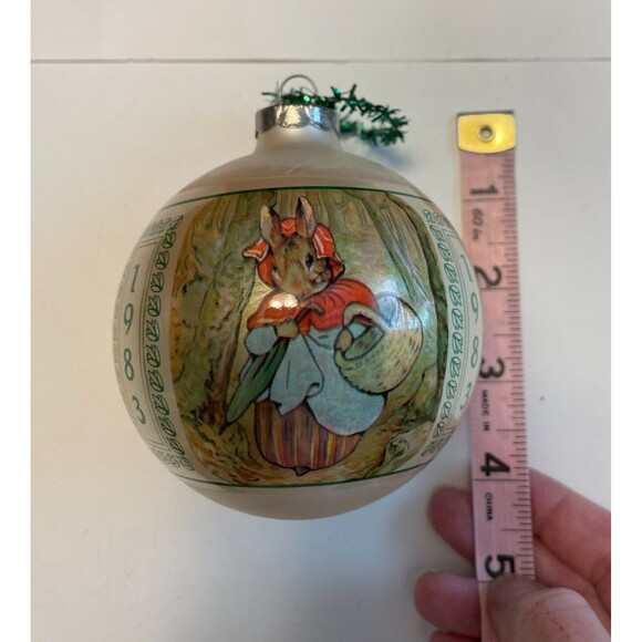 Beatrix Potter 1983 F Warne & Co Schmid Vintage Glass Ornament, Peter Rabbit - Picture 7 of 7